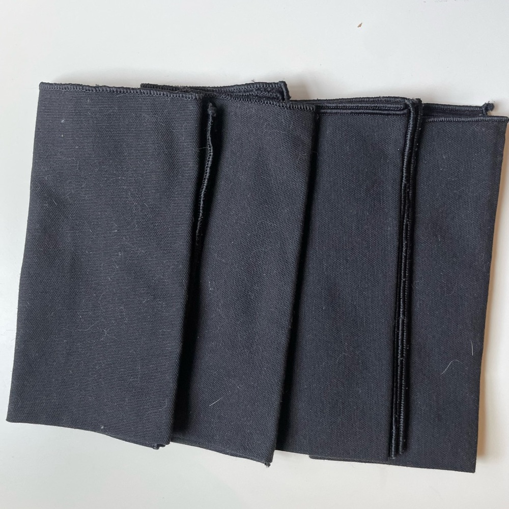 Set of Basic black cloth napkins black napkins cloth black napkins wrinkle-free